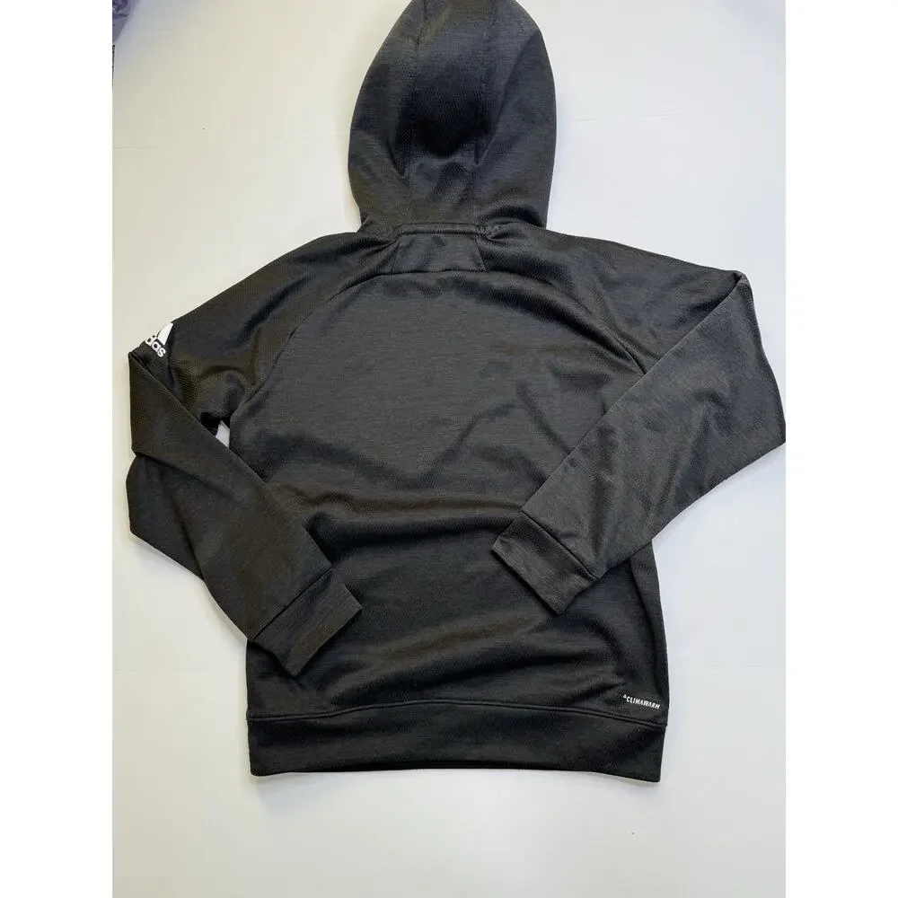 Adidas ClimaWarm Hoodie Men’s Medium Gray Pullover Athletic Sweatshirt Pocket